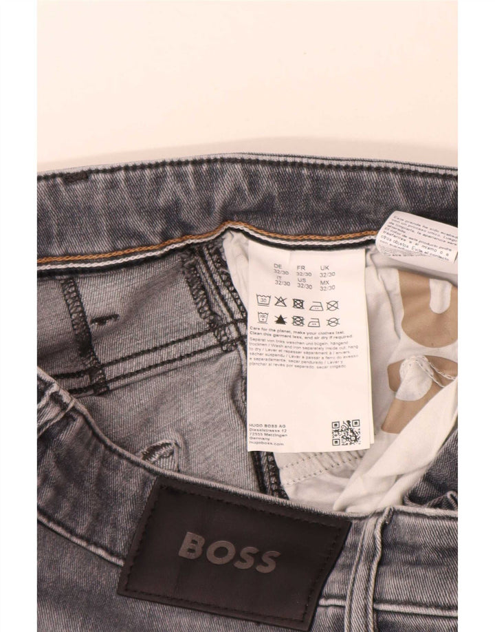 Damskie dżinsy Hugo Boss W32 L30 Szara bawełna
