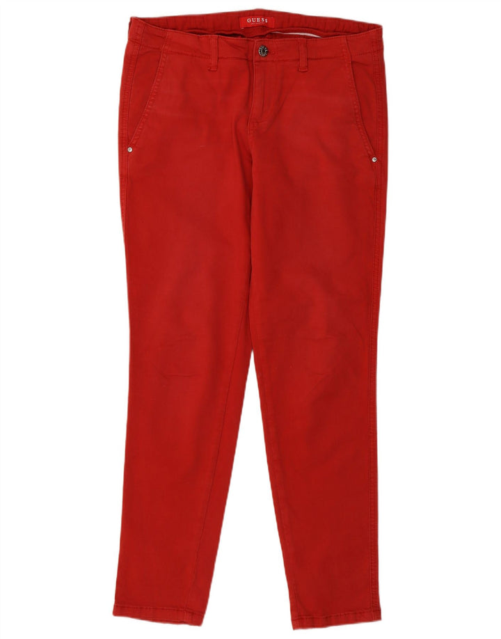 Damskie spodnie Chino Guess W32 L29 Czerwone