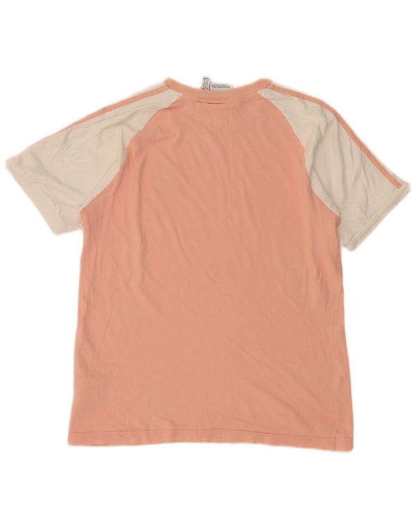 Damska koszulka oversize Adidas Top UK 10 Small Pink Colorblock Cotton