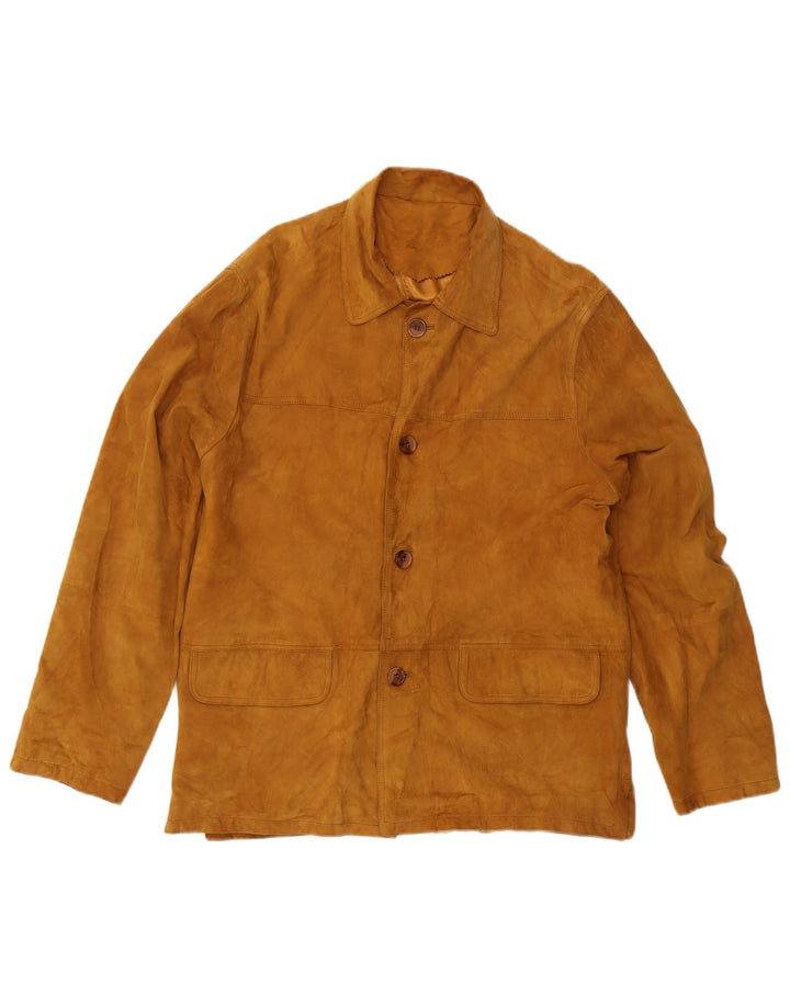 Vintage męska zamszowa kurtka IT 52 XL beżowa skóra