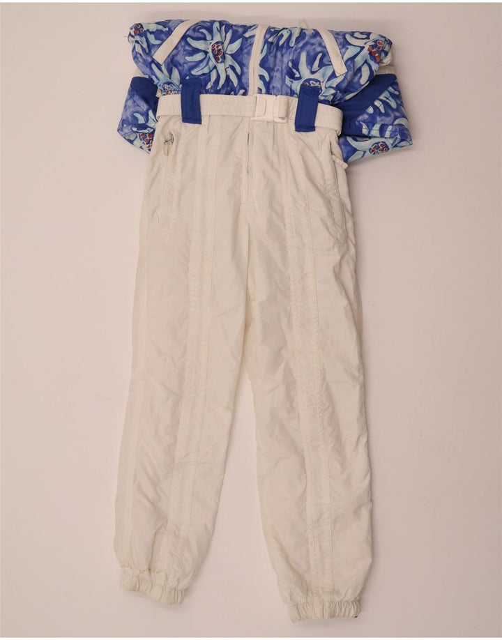 Damski kombinezon narciarski Ellesse z kapturem, oversize IT 40, mały, biały, kwiatowy