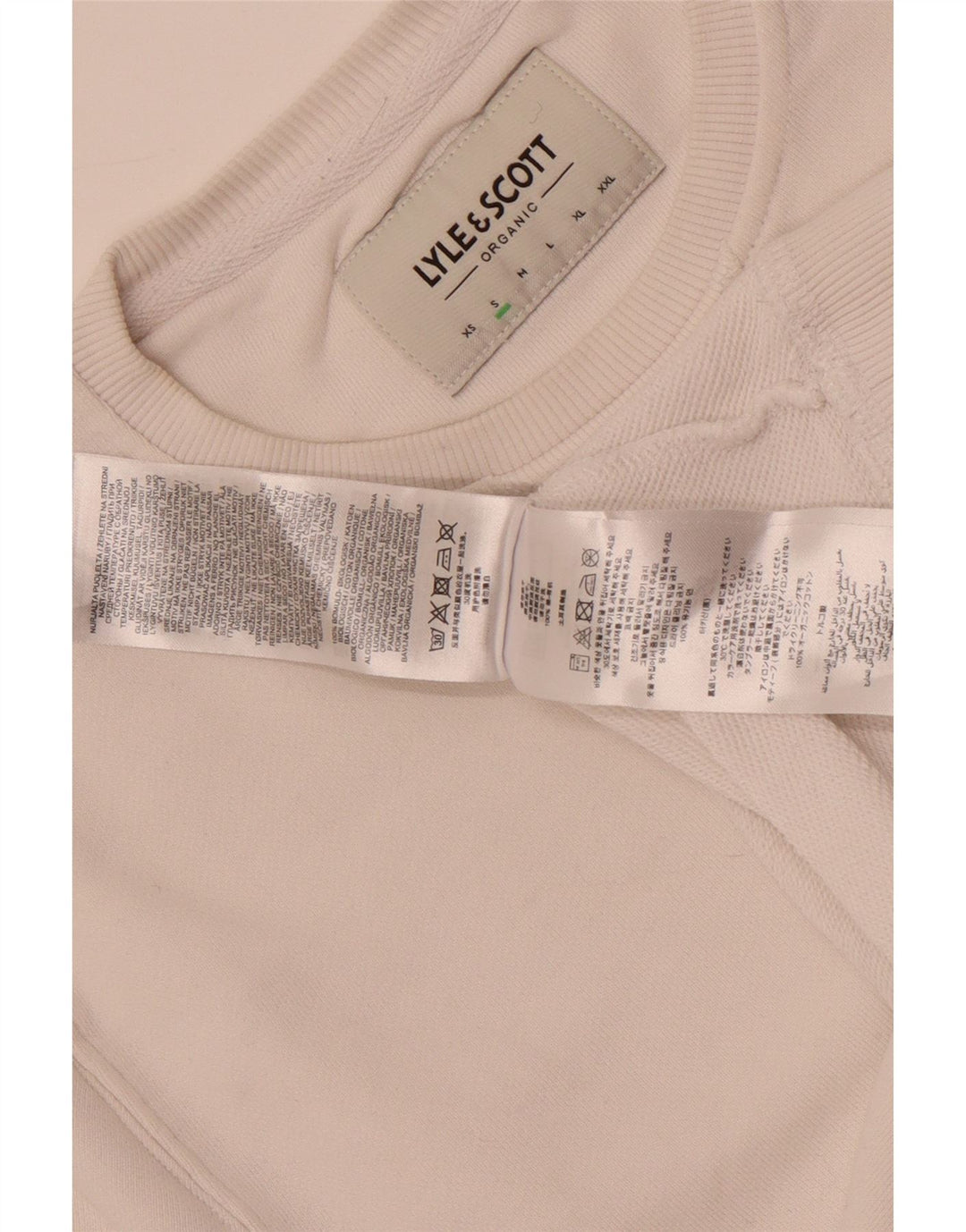 Męska bluza dresowa Lyle & Scott, mała, biała, bawełniana