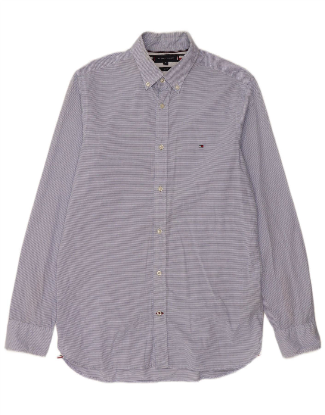 Koszula męska Tommy Hilfiger o dopasowanym kroju, bawełniana w średnie niebieskie prążki