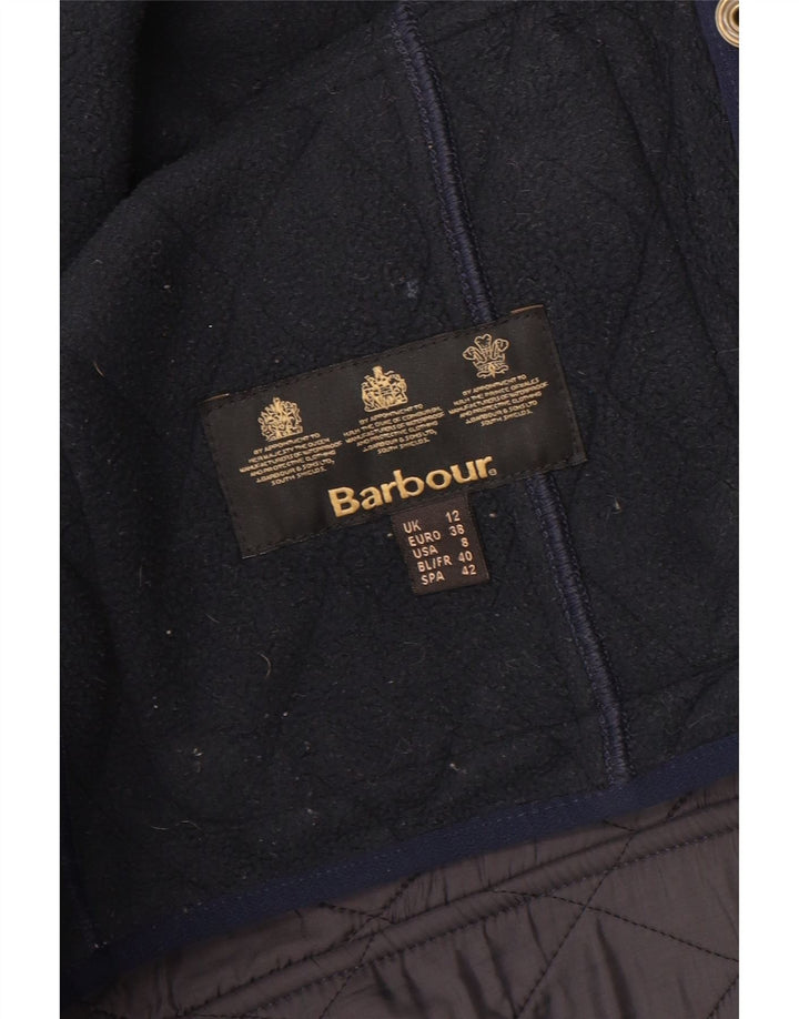 Damska pikowana kurtka Barbour UK 12 Średni granatowy poliamid