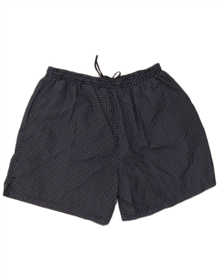 Męskie spodenki sportowe Umbro 2XL, nylon w granatową kratkę