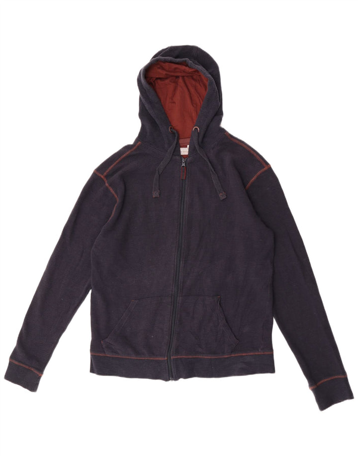 Męski sweter z kapturem i zamkiem Mountain Warehouse, średni granatowy, bawełniany