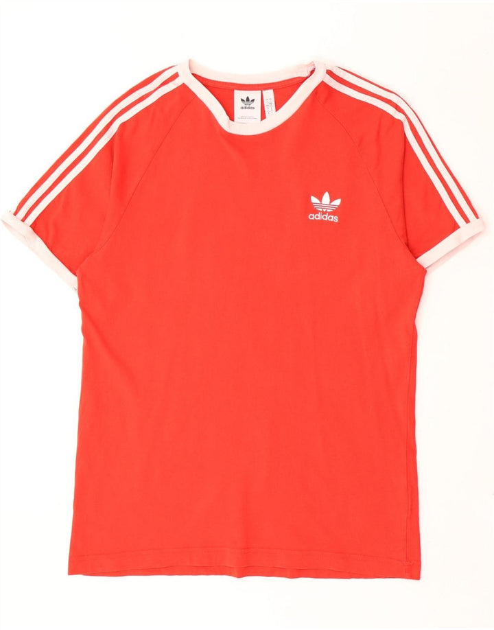 Adidas Męska Koszulka Top Duża Czerwona Bawełna