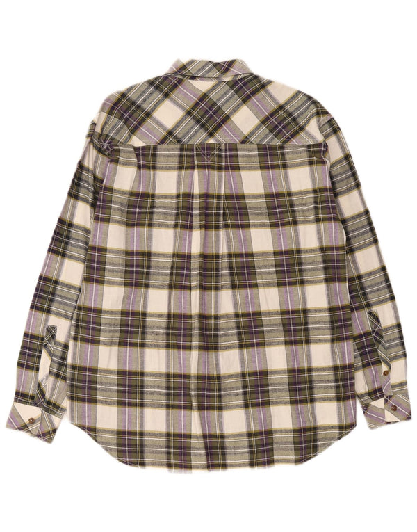 Męska koszula flanelowa w stylu vintage, mała, wielobarwna, bawełniana krata