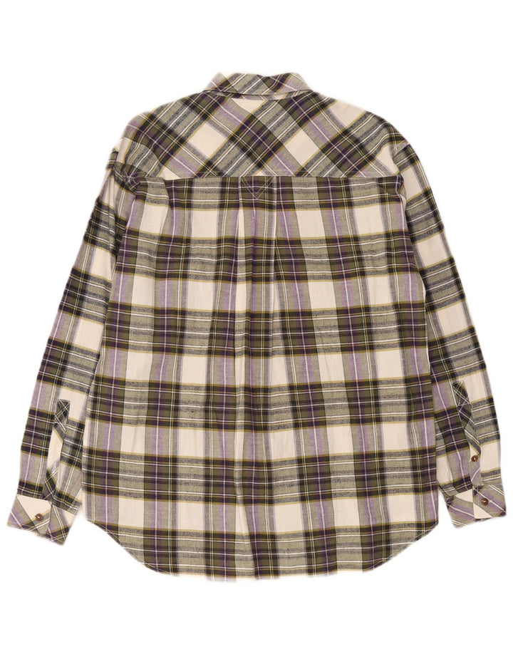 Męska koszula flanelowa w stylu vintage, mała, wielobarwna, bawełniana krata