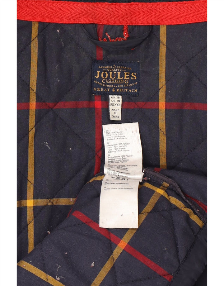 Damska pikowana kurtka Joules UK 18 XL, granatowa, poliester