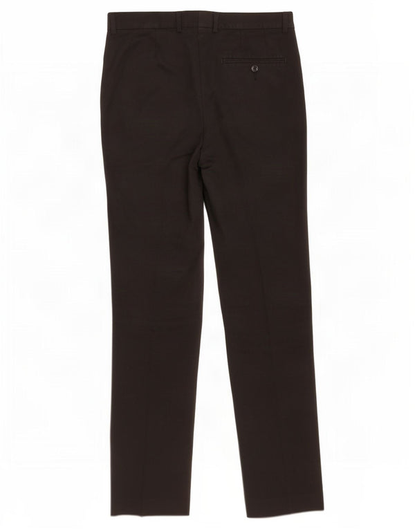 Marks & Spencer Męskie spodnie garniturowe slim fit W32 L33 Czarny poliester
