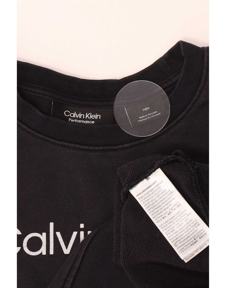 Damska bluza Calvin Klein Graphic Crop Jumper UK 14 Średni granat