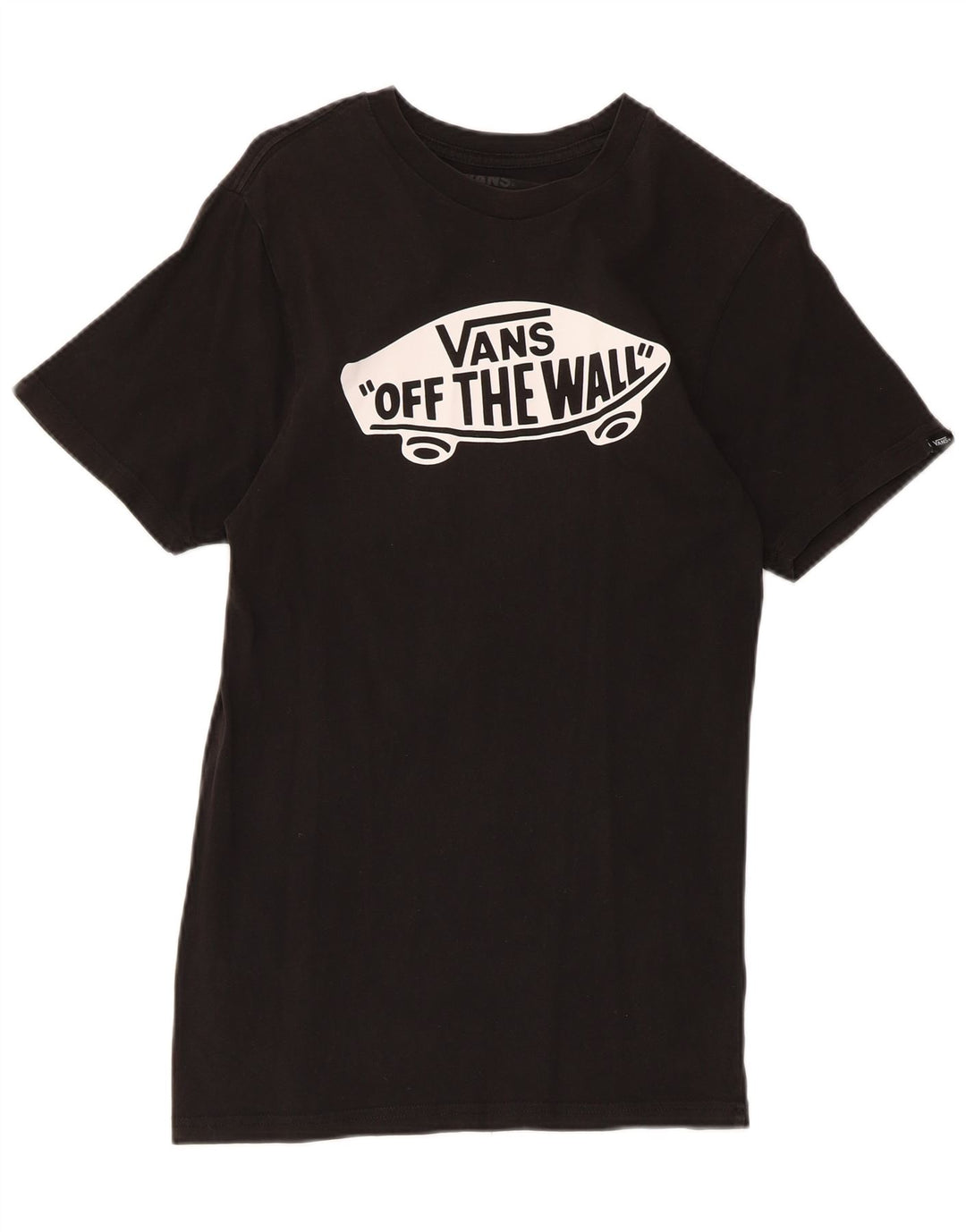 Męski T-shirt Vans Slim Fit z grafiką, mały, czarny, bawełniany