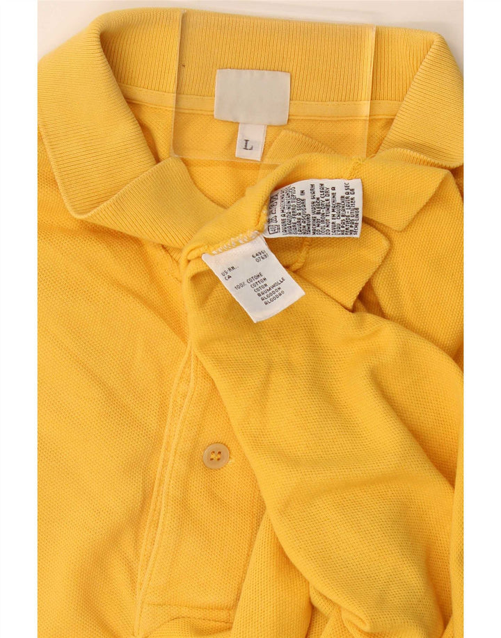 Męska koszulka polo Benetton, duża, żółta, bawełniana