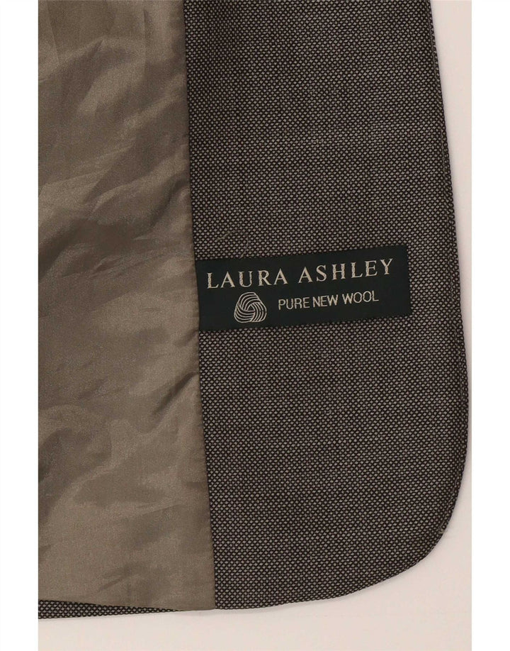 Damska marynarka zapinana na 1 guzik Laura Ashley UK 8, mała, szara wełna