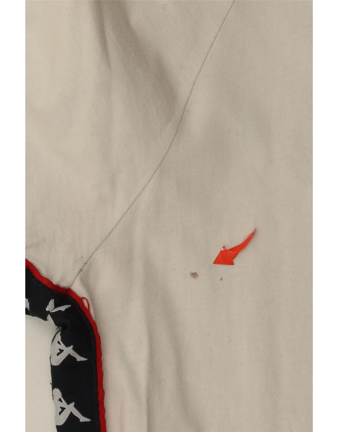 Męski T-shirt z grafiką Kappa, mały, złamanej bieli, bawełniany