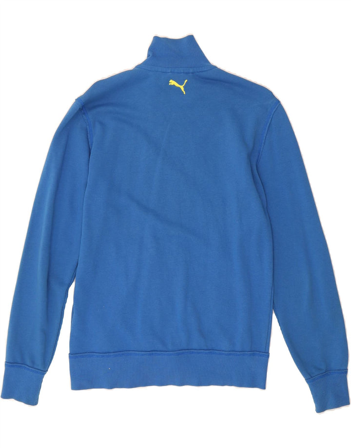 PUMA Mens Graphic Tracksuit Top Jacket Small Blue Vintage Puma and Second-Hand Puma from Messina Hembry 
