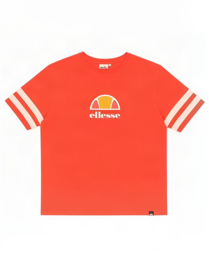 Męska koszulka z grafiką Ellesse Top w kolorze średnio czerwonym