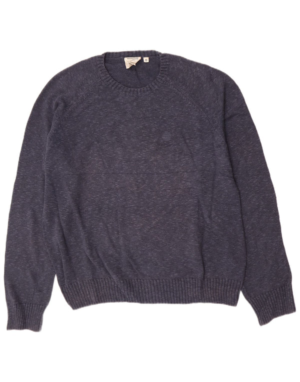 Męski sweter Timberland z okrągłym dekoltem XL, granatowy, bawełniany w cętki