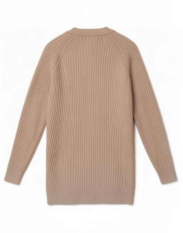 Marks & Spencer Damski sweter rozpinany UK 10, mały, beżowy poliester