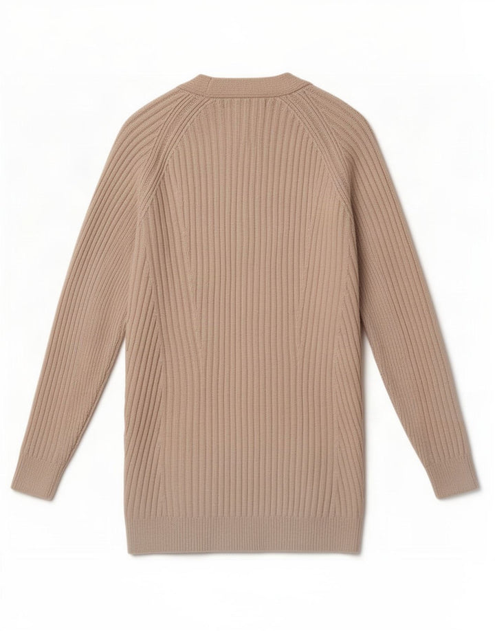 Marks & Spencer Damski sweter rozpinany UK 10, mały, beżowy poliester
