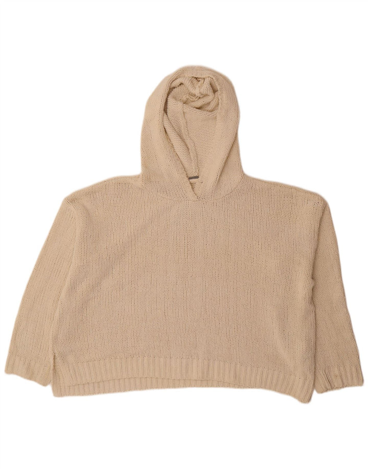 Damski sweter oversize z kapturem Roxy UK 16, duży, złamany biały poliester