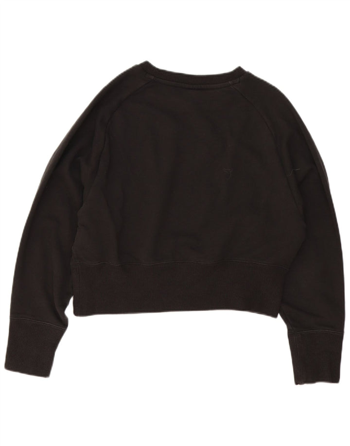 Damska bluza Puma Graphic Crop Jumper UK 14 Średnia czarna bawełna
