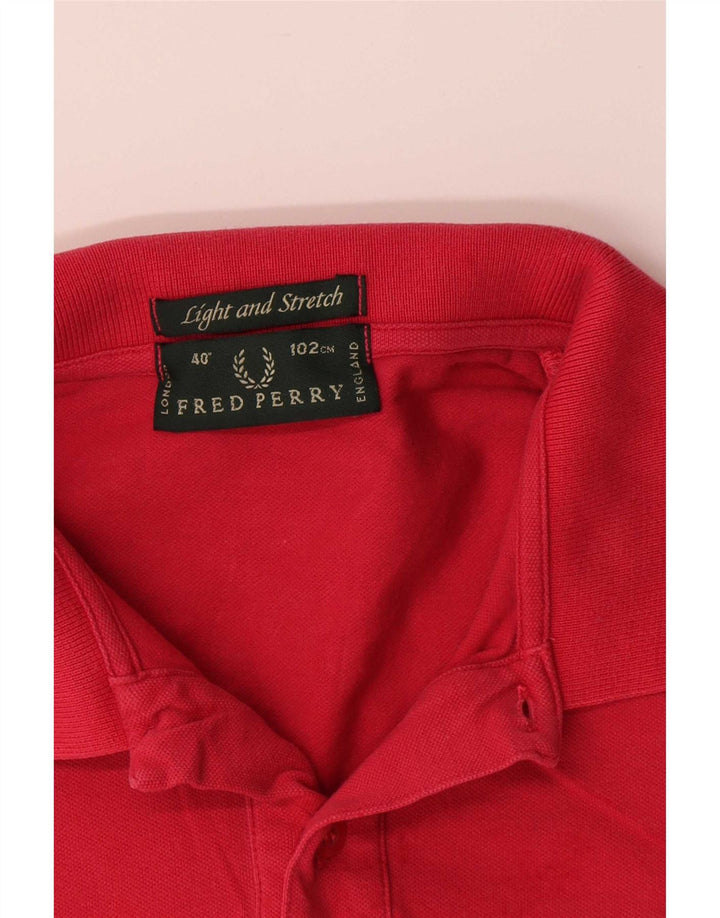 Męska koszulka polo Fred Perry, bawełniana, w kolorze średnio czerwonym