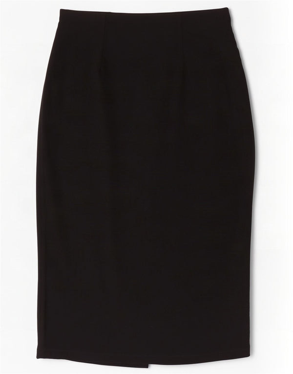Marks & Spencer Damska spódnica midi UK 10 Small W30 Czarna wiskoza