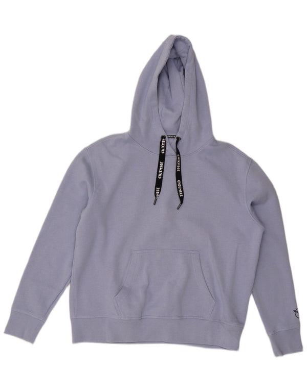 CHIEMSEE Damski sweter oversize z kapturem UK 16, duży, niebieski, bawełniany