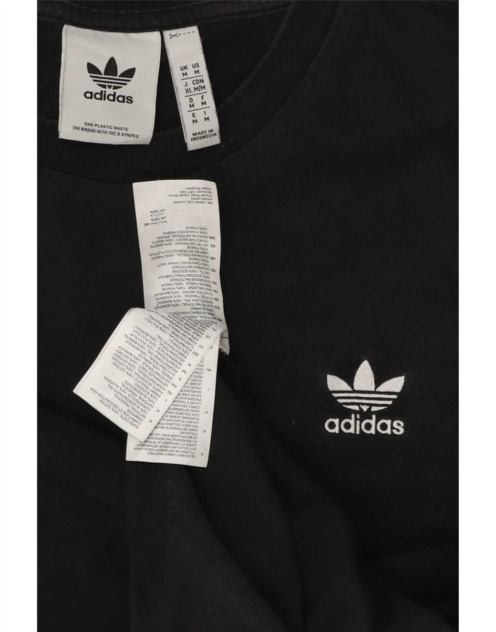 Adidas Męski T-shirt Top Średni Czarny Bawełniany