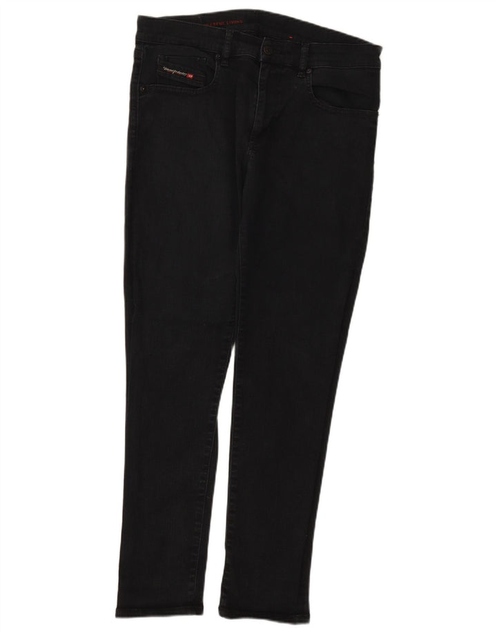 Męskie jeansy Diesel Slim W32 L29 Czarne bawełniane