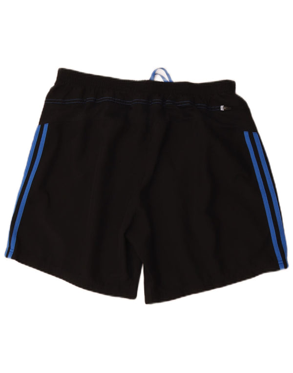 Męskie spodenki sportowe Adidas Climalite, duże, czarne, z blokami kolorów, z poliestru