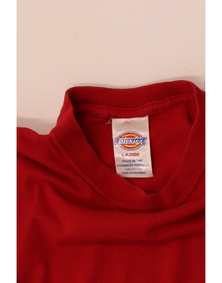 T-shirt męski Dickies, duży, czerwony, bawełniany