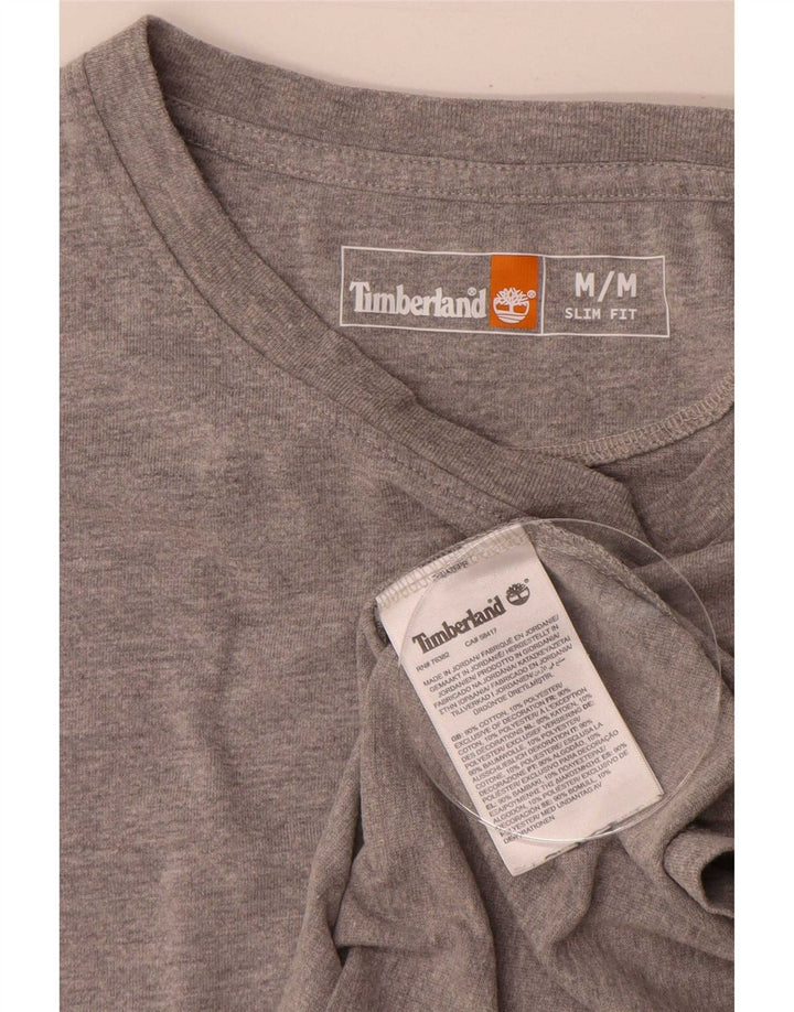 T-shirt męski slim fit Timberland, średnioszary, bawełniany