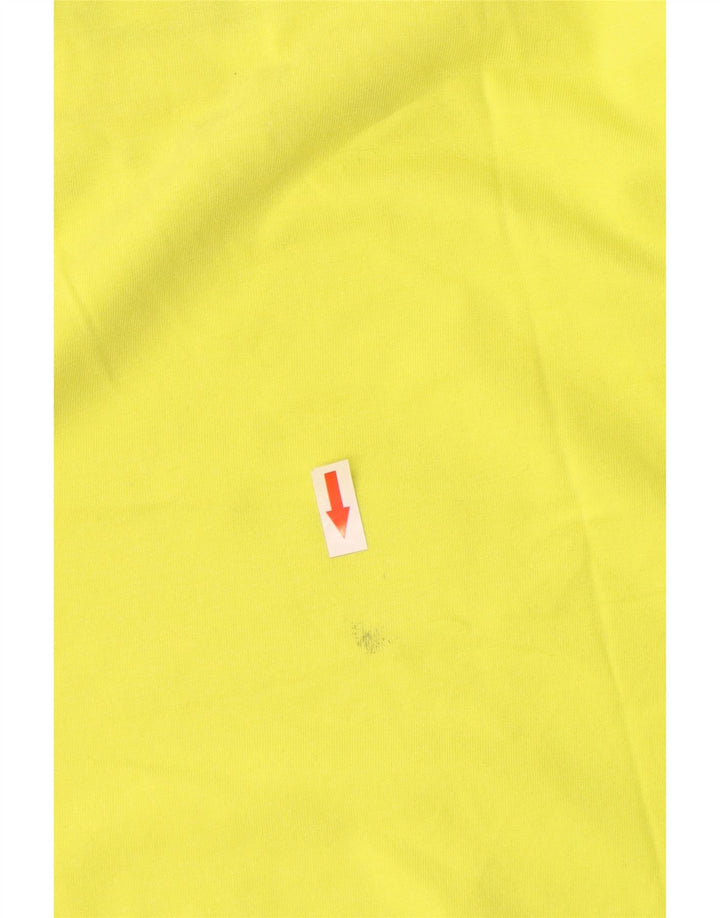 Męska koszulka z grafiką Diesel, góra XL, żółta bawełna