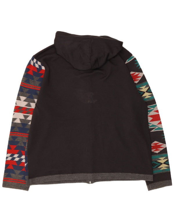 Joe Browns Mens Hooded Cardigan Sweater XL Multicoloured Fair Isle Aztec