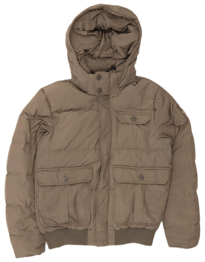 Męska ocieplana kurtka z kapturem Woolrich UK 36 Small Khaki