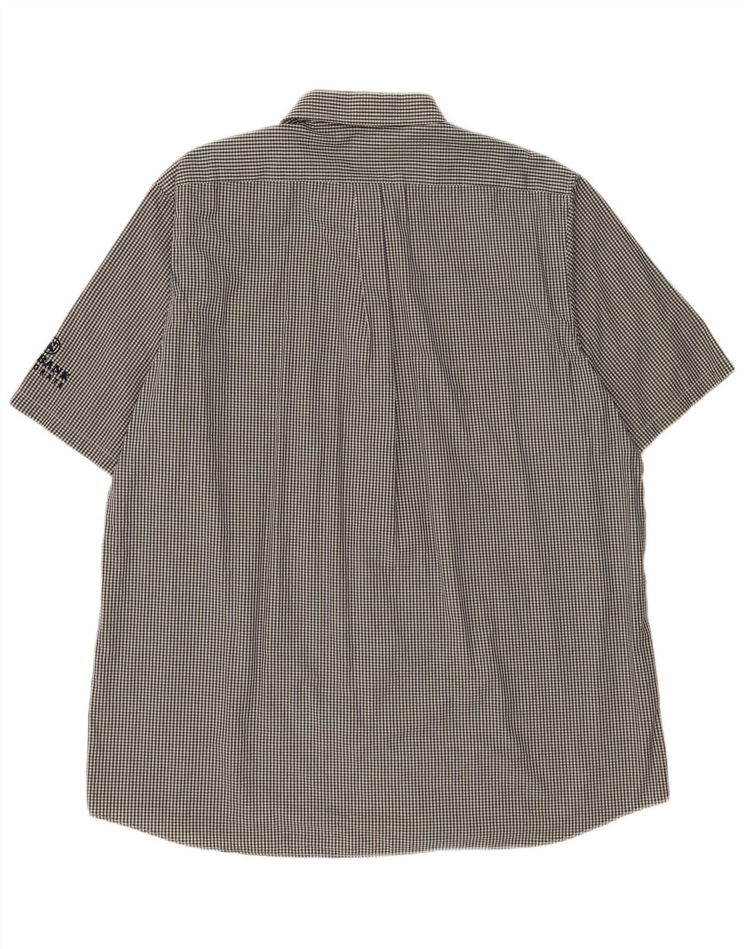 Koszula męska z krótkim rękawem PRINGLE XL, czarna bawełniana kratka