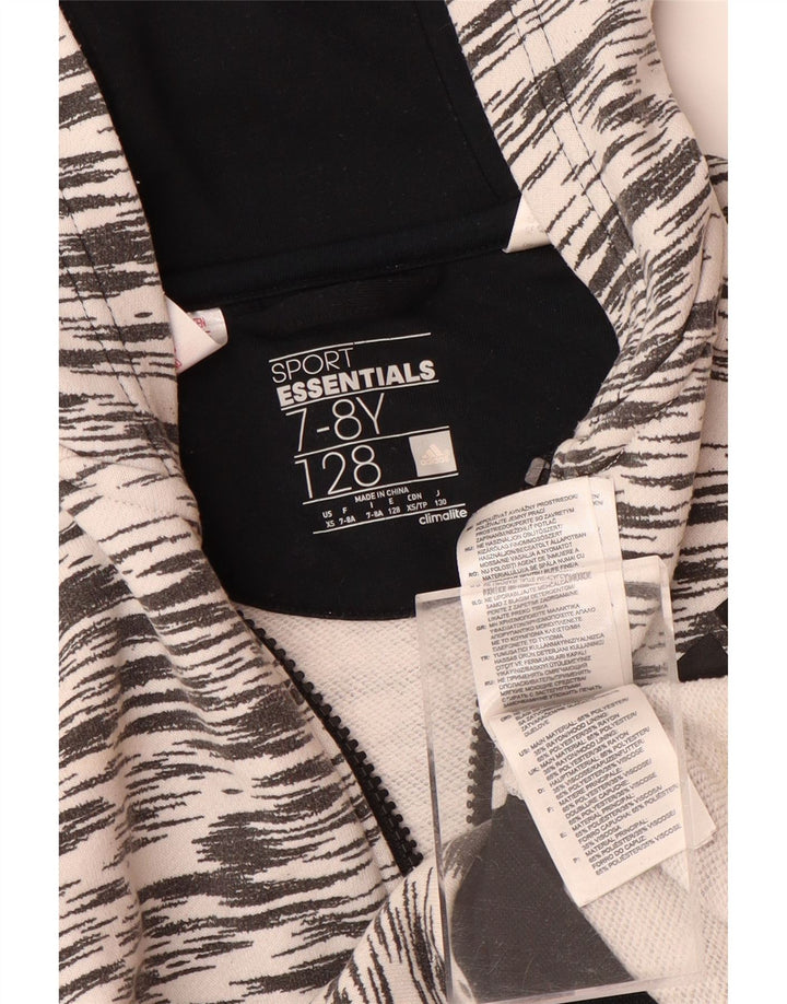 Chłopięcy sweter ADIDAS Climalite z kapturem i zamkiem, 7-8 lat, szary, nakrapiany poliester