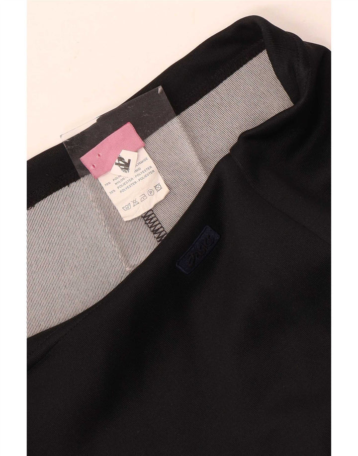 Damskie spodnie dresowe Asics UK 16, duże, czarne, poliamidowe