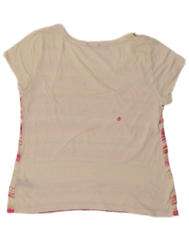 T-shirt damski M&Co, UK 14, bawełna w średnie białe paski