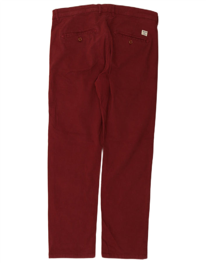 Męskie spodnie chino JACK & JONES Slim Fit W34 L30 Bordowa bawełna