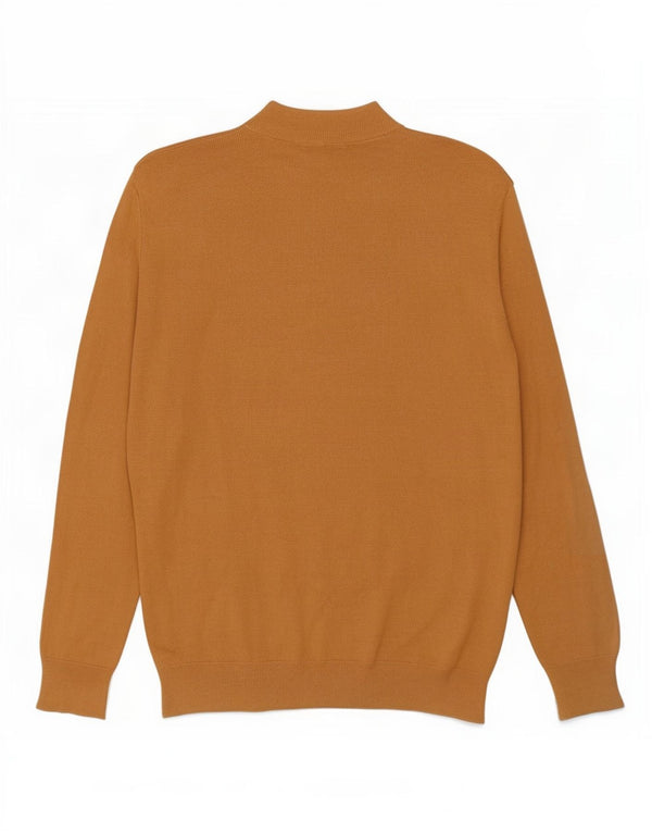 Zara Męski sweter z golfem, mały, beżowy, wiskozowy