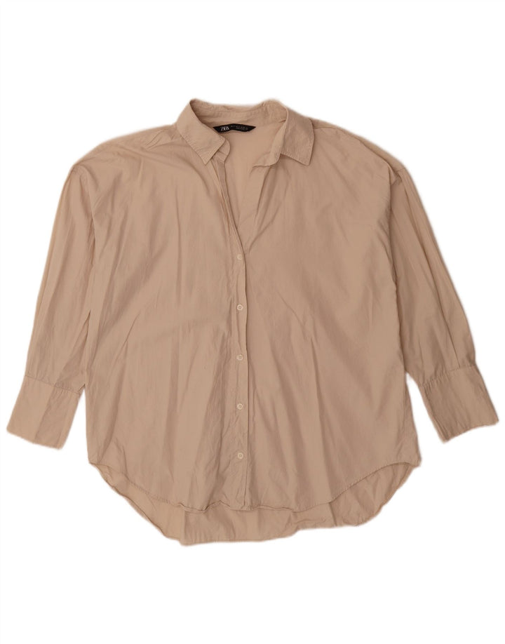 Damska koszula oversize Zara UK 10 Small Beżowa