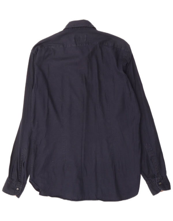 Koszula męska AQUASCUTUM Rozmiar 16 1/2 42 Duża Granatowa Bawełna