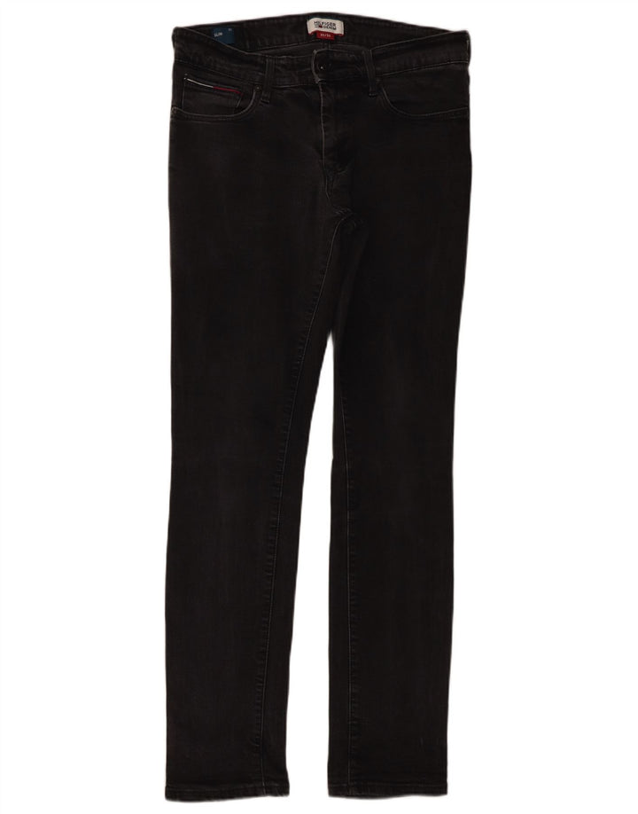 Męskie jeansy slim fit Tommy Hilfiger W32 L32 Czarne bawełniane