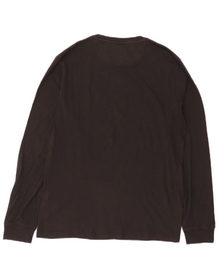 Męski top slim fit Timberland z długim rękawem, średnio czarny, bawełniany