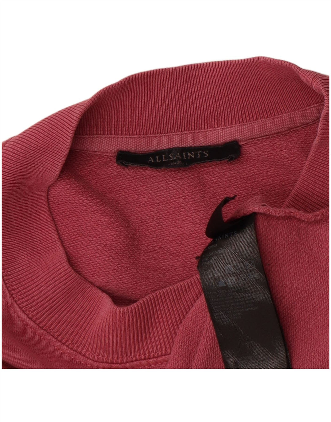 Męska bluza All Saints o luźnym kroju, mała, czerwona, bawełniana