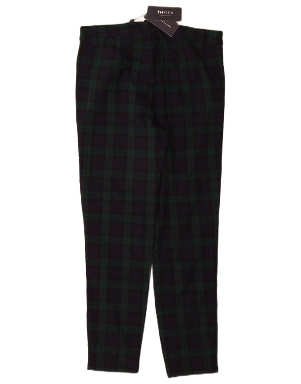 Damskie spodnie Chino Tommy Hilfiger US 6 Medium W28 L28 Zielona kratka